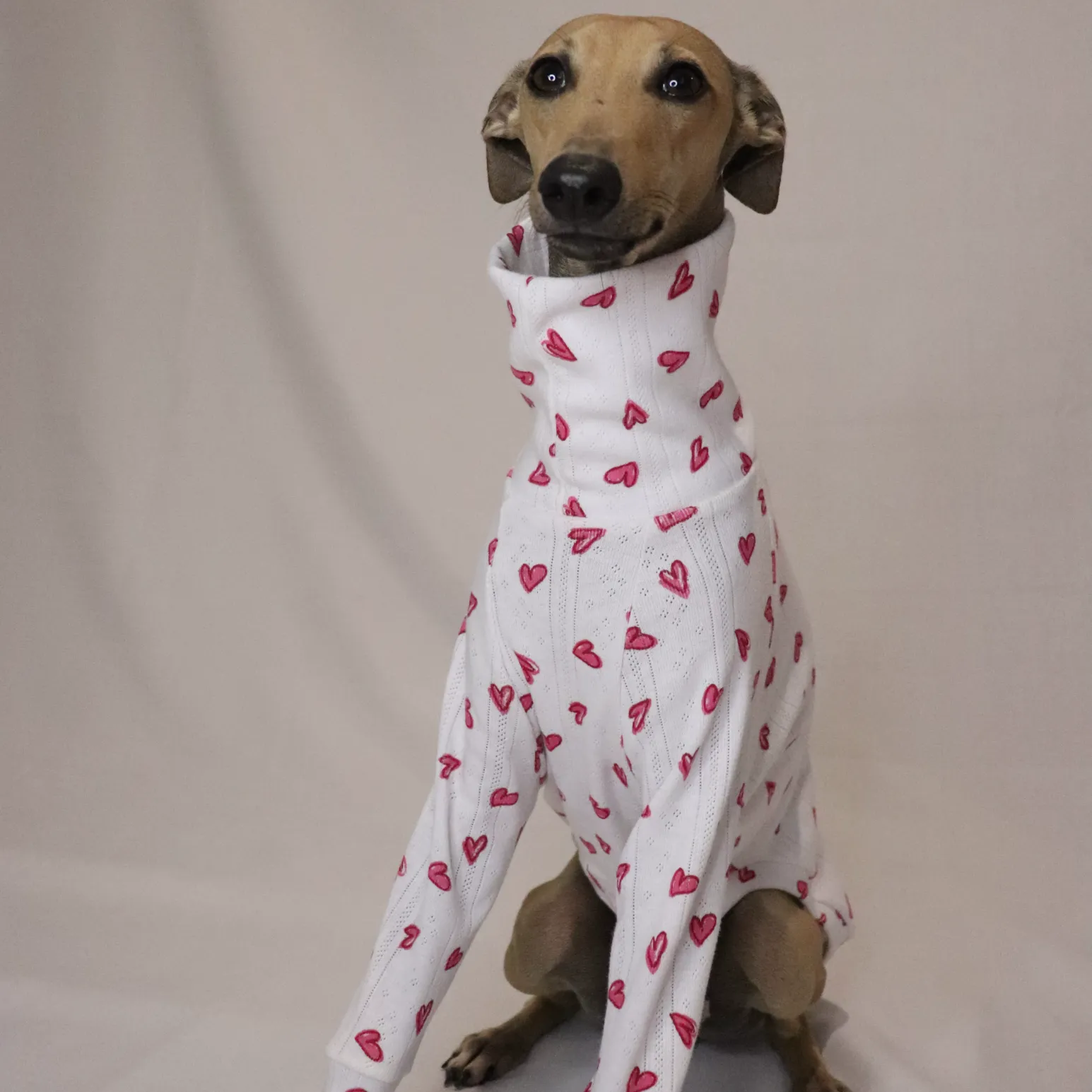 Doug in be mine half suit facing camera front on